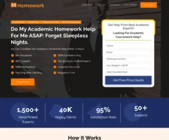 Domyhomeworkhelpservice.com(Academic Homework Help) Screenshot