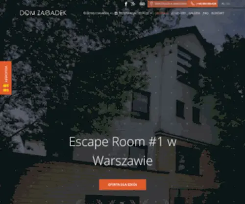 DomZagadek.pl(#1 Escape Room w Warszawie i Polsce wg. ktoryescape.pl) Screenshot