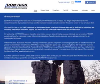 Don-Rick.com(Insurance Broker WI) Screenshot