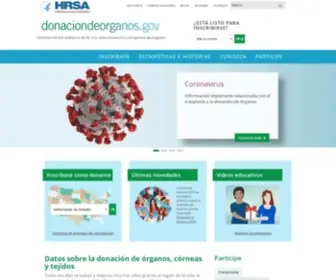 Donaciondeorganos.gov(Donante de) Screenshot