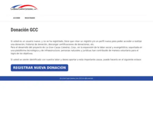 Donacionlgccc.com(Donación GCC) Screenshot