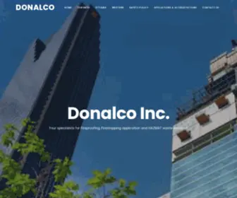 Donalco.com(Experts in Fireproofing) Screenshot