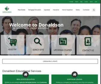 Donaldsoneducation.com(Donaldson Real Estate School) Screenshot