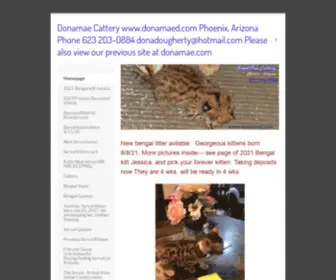 Donamaed.com(Donamae Cattery Phoenix) Screenshot