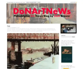 Donartnews.com(DoNArTNeWs Philadelphia Art News Blog by DoN Brewer) Screenshot