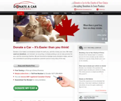 Donatecar.ca(Charity Car Donations) Screenshot