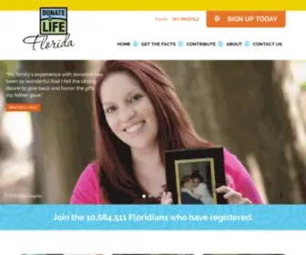 Donatelifeflorida.org(Donate Life Florida) Screenshot
