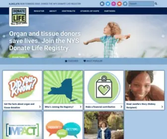 Donatelifenys.org(Donate Life New York State) Screenshot