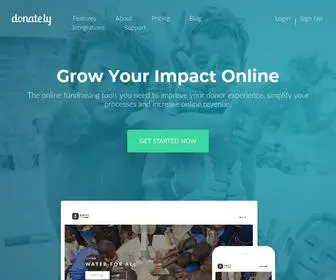 Donately.com(Our online donation software) Screenshot