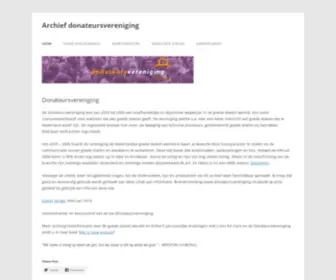 Donateursvereniging.nl(Archief donateursvereniging) Screenshot