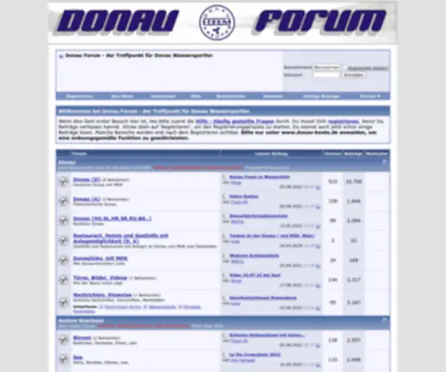 Donau-Boote.de(Donau Forum) Screenshot