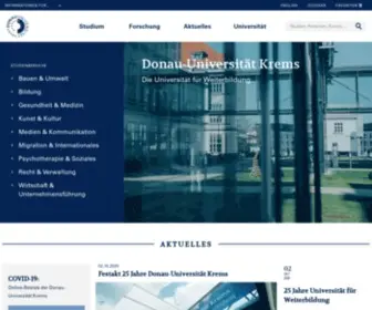 Donau-Uni.ac.at(Donau-Universität Krems) Screenshot