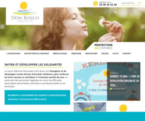 Donbosco.asso.fr(Action sociale et médico) Screenshot