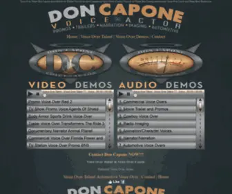 Doncapone.com(Voice Talent Don Capone Voice Over Talent Narrator Voice Over Artist Tampa Voice Actor) Screenshot