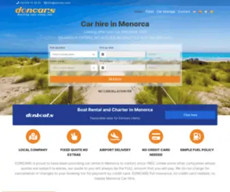 Doncars.com(DONCARS Car hire in Menorca since 1965) Screenshot