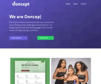 Doncept.com(Web Design Agency in Lagos) Screenshot