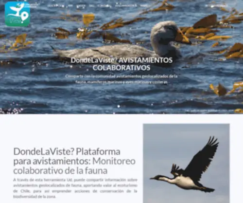 Dondelaviste.cl(Monitoreo Colaborativo de la Fauna) Screenshot