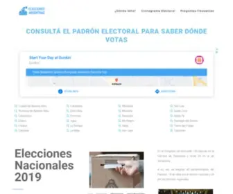 Dondevoto.com.ar(Padrón electoral nacional y provincial) Screenshot