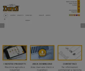 Dondinet.it(Dondi Spa è presente in 96 paesi nel mondo. Scavafossi) Screenshot