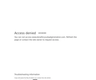 Doneforyouleadgeneration.com(Done For You Lead Generation) Screenshot