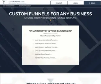 Donefunnels.com("We build funnels) Screenshot