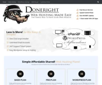 Donerighthosting.com(Doneright Hosting) Screenshot