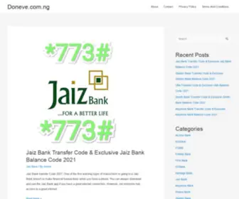 Doneve.com.ng(Bank Transfer Codes) Screenshot