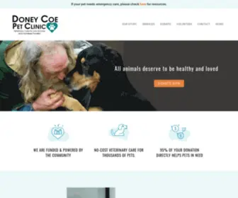 Doneycoe.org(Doney Coe Pet Clinic) Screenshot