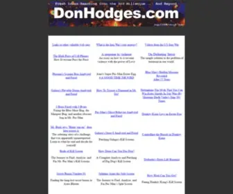 Donhodges.com(FRESH IDEAS REACHING INTO THE 3RD MILLENIUM) Screenshot