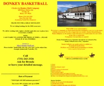 Donkeyball.net(Donkey Basketball Circle A Donkeys) Screenshot