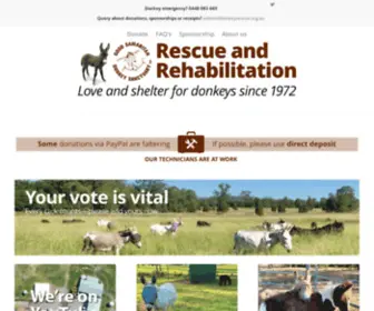 Donkeyrescue.org.au(The Good Samaritan Donkey Sanctuary Inc (GSDS)) Screenshot