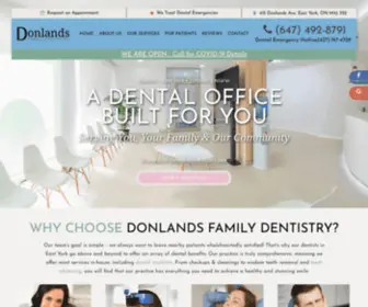 Donlandsfamilydentistry.ca(Dentist in East York) Screenshot