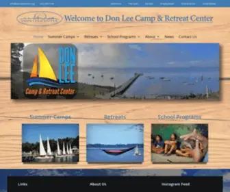 Donleecenter.org(Don Lee Camp and Retreat Center) Screenshot