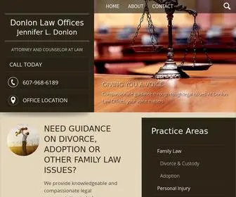 Donlonlawoffice.com(Top Rated Personal Injury lawyer & Attorney in Hornell) Screenshot