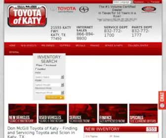 DonmcGilltoyotakaty.com(The Official Site Of Don McGill Toyota of Katy) Screenshot