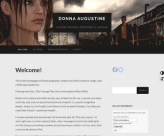 Donnaaugustine.com(AUTHOR, DREAMER, DESTROYER OF WORLDS) Screenshot