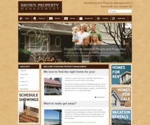 Donnabrownproperties.com(Brown Property Management) Screenshot