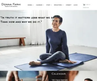 Donnafarhi.co.nz(Donna Farhi Yoga) Screenshot