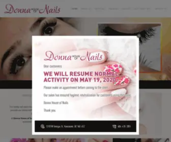 Donnahouseofnails.com(Donna House of Nails) Screenshot