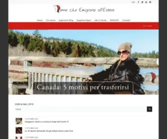 Donnecheemigranoallestero.com(Donne Italiane nel mondo ed il loro espatrio) Screenshot