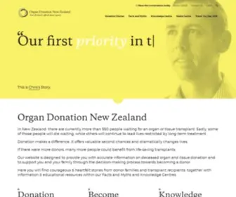 Donor.co.nz(Organ Donation New Zealand) Screenshot