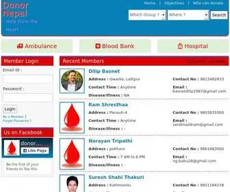 Donornepal.com(Donor Nepal) Screenshot