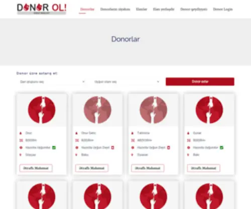 Donorol.az(“DONOR OL” layihəsi) Screenshot