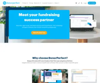 Donorperfect.com(Fundraising Software for NonProfit Donor Management by DonorPerfect) Screenshot