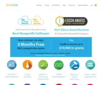 Donorview.com(Home) Screenshot