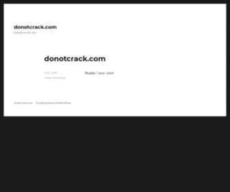 Donotcrack.com(Donotcrack) Screenshot