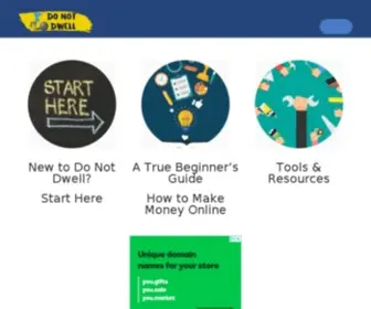 Donotdwell.com(Entrepreneur Journey Blog & Courses) Screenshot