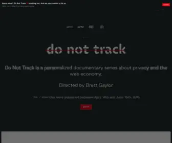 Donottrack-Doc.com(An interactive documentary series about tracking and the web economy) Screenshot