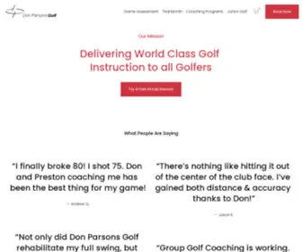 Donparsonsgolf.com(Don Parsons Golf Instruction) Screenshot