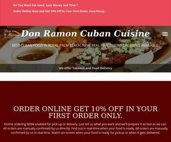 Donramoncubancuisinerpb.com(Order Online for Takeout / Delivery or Book a Table. Here at Don Ramon Cuban Cuisine) Screenshot